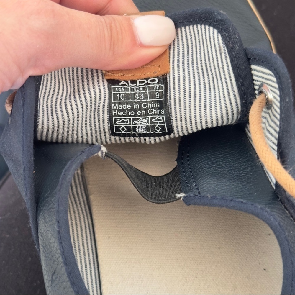 Aldo Adric Navy Men's Low Lace-Up Sneaker Size 10 - Picture 8 of 8